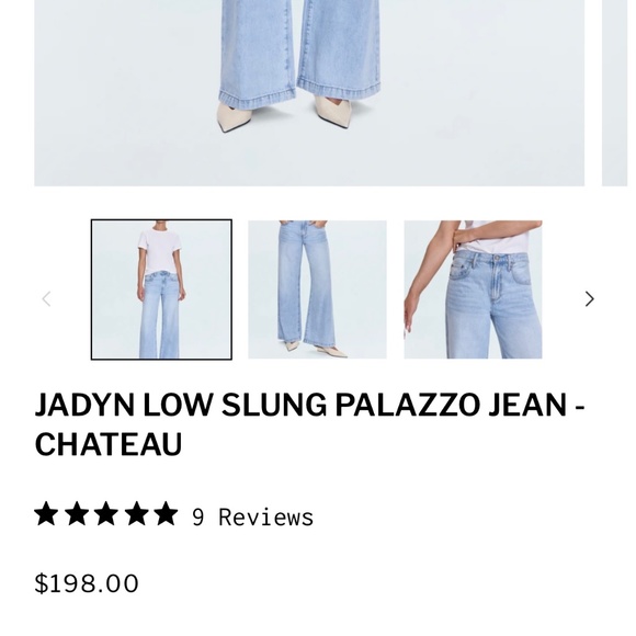Pistola Jeans Jadyn Low Slung Palazzo Jean Chateau - Picture 1 of 6